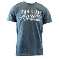 Utah State Aggies script blue t-shirt